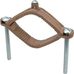 Thomas & Betts - 4 to 10 (Solid) AWG Compatible Dual-Nut Rod Clamp - Bronze, 6-5/16" OAL, RoHS Compliant, UL File E3060, UL Listed - Apex Tool & Supply