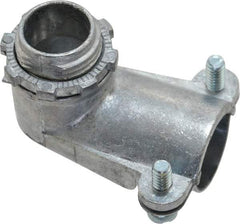 Thomas & Betts - 1/2" Trade, Die Cast Zinc Squeeze Clamp Angled FMC Conduit Connector - Noninsulated - Apex Tool & Supply