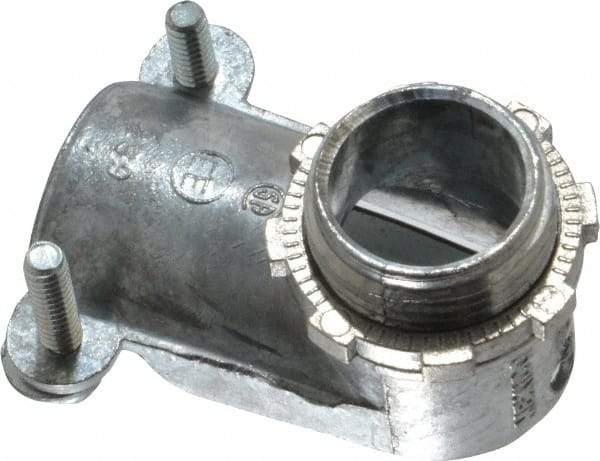 Thomas & Betts - 3/4" Trade, Die Cast Zinc Squeeze Clamp Angled FMC Conduit Connector - Noninsulated - Apex Tool & Supply