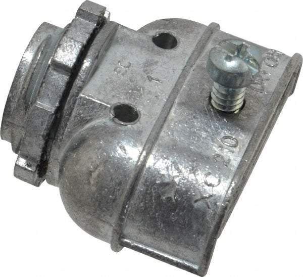 Thomas & Betts - 3/8" Trade, Die Cast Zinc Squeeze Clamp Straight FMC Conduit Connector - Noninsulated - Apex Tool & Supply