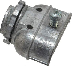 Thomas & Betts - 3/8" Trade, Die Cast Zinc Squeeze Clamp Straight FMC Conduit Connector - Noninsulated - Apex Tool & Supply