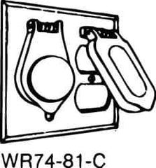 Thomas & Betts - Electrical Outlet Box Stainless Steel Weatherproof Cover - Includes Screw & Sealing Gasket - Apex Tool & Supply