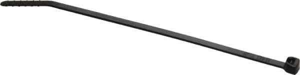Thomas & Betts - 4" Long Black Nylon Standard Cable Tie - 18 Lb Tensile Strength, 1.13mm Thick, 5/8" Max Bundle Diam - Apex Tool & Supply