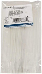 Thomas & Betts - 6.4" Long Natural (Color) Nylon Standard Cable Tie - 18 Lb Tensile Strength, 1.13mm Thick, 1-1/2" Max Bundle Diam - Apex Tool & Supply