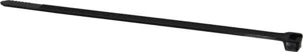 Thomas & Betts - 8" Long Black Nylon Standard Cable Tie - 120 Lb Tensile Strength, 1.91mm Thick, 2" Max Bundle Diam - Apex Tool & Supply