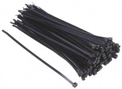 Thomas & Betts - 14.2" Long Black Nylon Standard Cable Tie - 120 Lb Tensile Strength, 1.91mm Thick, 1-1/4" Max Bundle Diam - Apex Tool & Supply