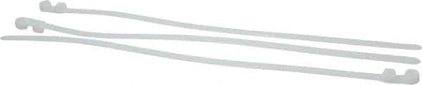 Thomas & Betts - 14.2" Long Natural (Color) Nylon Standard Cable Tie - 120 Lb Tensile Strength, 1.91mm Thick, 4" Max Bundle Diam - Apex Tool & Supply