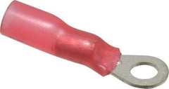 3M - 22-18 AWG Partially Insulated Crimp Connection Circular Ring Terminal - #8 Stud, 1" OAL x 0.31" Wide, Copper Contact - Apex Tool & Supply