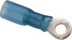 3M - 16-14 AWG Partially Insulated Crimp Connection Circular Ring Terminal - #6 Stud, 1" OAL x 0.31" Wide, Copper Contact - Apex Tool & Supply