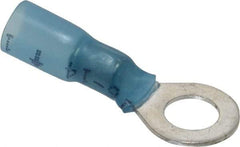 3M - 16-14 AWG Partially Insulated Crimp Connection Circular Ring Terminal - 1/4" Stud, 1.1" OAL x 0.47" Wide, Copper Contact - Apex Tool & Supply