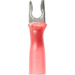 3M - #6 Stud, 22 to 16 AWG Compatible, Partially Insulated, Crimp Connection, Locking Fork Terminal - Apex Tool & Supply