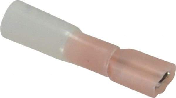 3M - 22 to 18 AWG, Nylon Heat Shrink, Fully Insulated, Female Wire Disconnect - 1/4 Inch Wide Tab, Red - Apex Tool & Supply