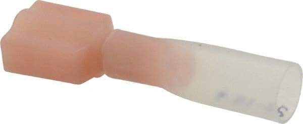 3M - 22 to 18 AWG, Nylon Heat Shrink, Fully Insulated, Male Wire Disconnect - 1/4 Inch Wide Tab, Red, RoHS 2011/65/EU Compliant - Apex Tool & Supply