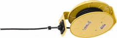 Conductix - 16 AWG, 20' Cable Length, Cord & Cable Reel with Bare End - 3 Outlets, NEMA 5-15R, 10 Amps, SEOW-A Cable, Yellow Reel, Spring Driven Reel - Apex Tool & Supply