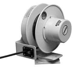 Conductix - 14 AWG, 30' Cable Length, Cord & Cable Reel with Cable End - 4 Outlets, SO Cable, White Reel - Apex Tool & Supply