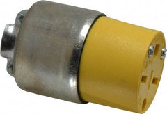 Leviton - 250 VAC, 15 Amp, 6-15R NEMA, Straight, Self Grounding, Residential Grade Connector - 2 Pole, 3 Wire, 3 Phase, PVC, Steel, Yellow - Apex Tool & Supply