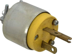 Leviton - 250 VAC, 20 Amp, 6-20P NEMA, Straight, Self Grounding, Commercial Grade Plug - 2 Pole, 3 Wire, 3 Phase, PVC, Steel, Yellow - Apex Tool & Supply