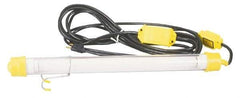 Made in USA - 120 Volt, 15 Watt, Electric, Fluorescent Portable Hook Work Light - 50' Cord, 1 Head - Apex Tool & Supply