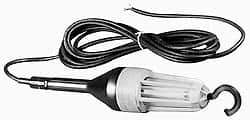 Made in USA - 13 Watt, Electric, Fluorescent Portable Hook Work Light - 50' Cord, 1 Head, 900 Lumens - Apex Tool & Supply