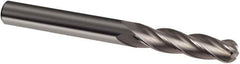 Guhring - 3/4" Diam, 3" LOC, 4 Flute Solid Carbide Ball End Mill - Uncoated, Single End, 6" OAL, 3/4" Shank Diam, Spiral Flute - Apex Tool & Supply