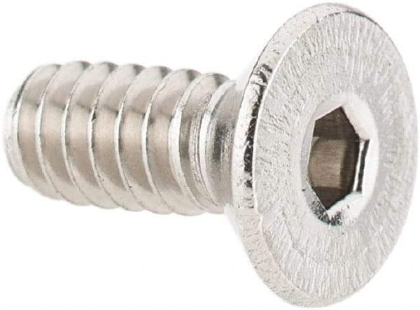 Value Collection - #6-32 UNC Hex Socket Drive, 82° Flat Screw - Grade 316 Stainless Steel, 3/8" OAL - Apex Tool & Supply