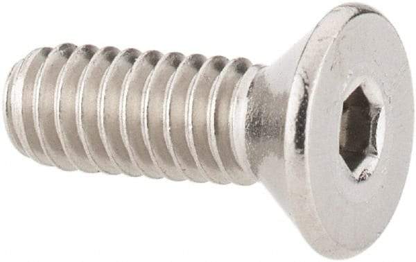 Value Collection - #8-32 UNC Hex Socket Drive, 82° Flat Screw - Grade 316 Stainless Steel, 1/2" OAL - Apex Tool & Supply
