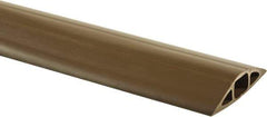 Hubbell Wiring Device-Kellems - 1 Channel, 10 Ft Long, 7.9mm Max Compatible Cable Diam, Brown PVC On Floor Cable Cover - 2-3/4" Overall Width x 13.5mm Overall Height, 15.2mm Channel Width x 7.9mm Channel Height - Apex Tool & Supply