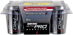 Rayovac - Size C, Alkaline, 12 Pack, Standard Battery - 1.5 Volts, Button Tab Terminal - Apex Tool & Supply