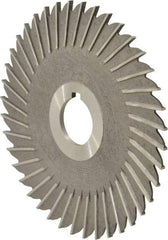 Made in USA - 5" Blade Diam x 1/8" Blade Thickness, 1" Hole, 40 Teeth, High Speed Steel Side Chip Saw - Straight Tooth, Arbor Connection, Right Hand Cut, Uncoated, with Keyway - Apex Tool & Supply