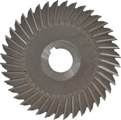 Made in USA - 5" Blade Diam x 5/32" Blade Thickness, 1" Hole, 40 Teeth, High Speed Steel Side Chip Saw - Straight Tooth, Arbor Connection, Right Hand Cut, Uncoated, with Keyway - Apex Tool & Supply