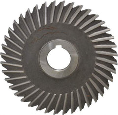 Made in USA - 5" Blade Diam x 7/32" Blade Thickness, 1" Hole, 40 Teeth, High Speed Steel Side Chip Saw - Straight Tooth, Arbor Connection, Uncoated - Apex Tool & Supply