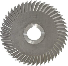 Made in USA - 6" Blade Diam x 7/32" Blade Thickness, 1-1/4" Hole, 48 Teeth, High Speed Steel Side Chip Saw - Straight Tooth, Arbor Connection, Right Hand Cut, Uncoated, with Keyway - Apex Tool & Supply