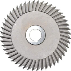 Made in USA - 6" Blade Diam x 1/4" Blade Thickness, 1" Hole, 48 Teeth, High Speed Steel Side Chip Saw - Straight Tooth, Arbor Connection, Right Hand Cut, Uncoated, with Keyway - Apex Tool & Supply