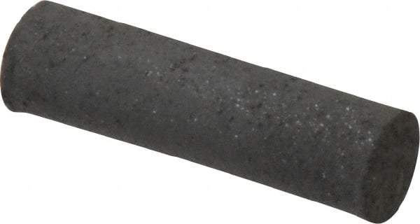 Made in USA - 1/4" Max Diam x 7/8" Long, Cylinder, Rubberized Point - Medium Grade, Silicon Carbide, 1/16" Arbor Hole, Unmounted - Apex Tool & Supply