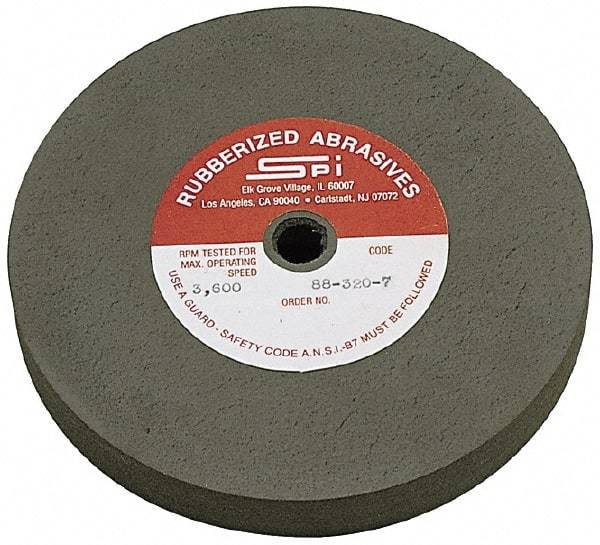 Made in USA - 6" Diam x 1/2" Hole x 3/4" Thick, 80 Grit Surface Grinding Wheel - Aluminum Oxide/Silicon Carbide Blend, Medium Grade, 3,600 Max RPM - Apex Tool & Supply