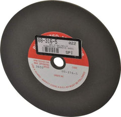 Made in USA - 6" Diam x 1/2" Hole x 1/8" Thick, 80 Grit Surface Grinding Wheel - Aluminum Oxide/Silicon Carbide Blend, Medium Grade, 3,600 Max RPM - Apex Tool & Supply