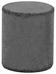 Made in USA - 1" Max Diam x 1-1/2" Long, Cylinder, Rubberized Point - Fine Grade, Silicon Carbide, 1/4" Arbor Hole, Unmounted - Apex Tool & Supply