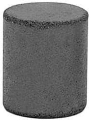 Made in USA - 1" Max Diam x 1-1/2" Long, Cylinder, Rubberized Point - Fine Grade, Silicon Carbide, 1/4" Arbor Hole, Unmounted - Apex Tool & Supply