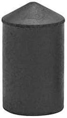 Made in USA - 1" Max Diam x 1-3/4" Long, Cone, Rubberized Point - Coarse Grade, Silicon Carbide, 1/4" Arbor Hole, Unmounted - Apex Tool & Supply