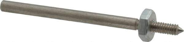 Made in USA - 1/8" Shank Rubberized Abrasive Point Mandrel - 1/8" Hole Compatibility, for Points - Apex Tool & Supply