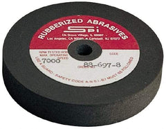 Made in USA - 3" Diam x 1/4" Hole x 1/8" Thick, 46 Grit Surface Grinding Wheel - Aluminum Oxide/Silicon Carbide Blend, Coarse Grade, 7,000 Max RPM - Apex Tool & Supply