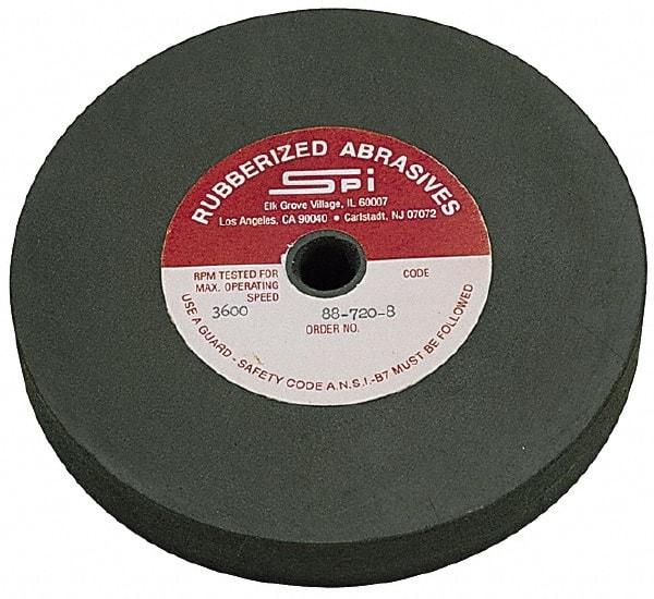 Made in USA - 8" Diam x 1/2" Hole x 3/8" Thick, 240 Grit Surface Grinding Wheel - Aluminum Oxide/Silicon Carbide Blend, Very Fine Grade, 2,600 Max RPM - Apex Tool & Supply
