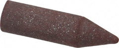 Made in USA - 9/32" Max Diam x 1" Long, Cone, Rubberized Point - Fine Grade, Silicon Carbide, 1/16" Arbor Hole, Unmounted - Apex Tool & Supply