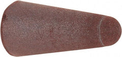 Made in USA - 1" Max Diam x 2" Long, Taper, Rubberized Point - Fine Grade, Silicon Carbide, 1/4" Arbor Hole, Unmounted - Apex Tool & Supply
