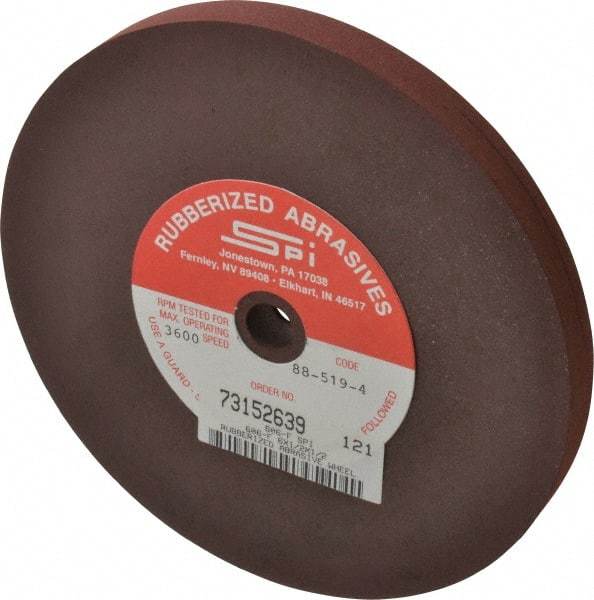 Made in USA - 6" Diam x 1/2" Hole x 1/2" Thick, 120 Grit Surface Grinding Wheel - Aluminum Oxide/Silicon Carbide Blend, Fine Grade, 3,500 Max RPM - Apex Tool & Supply
