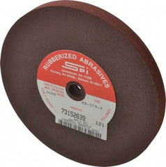 Made in USA - 6" Diam x 1/2" Hole x 1/2" Thick, 120 Grit Surface Grinding Wheel - Aluminum Oxide/Silicon Carbide Blend, Fine Grade, 3,500 Max RPM - Apex Tool & Supply