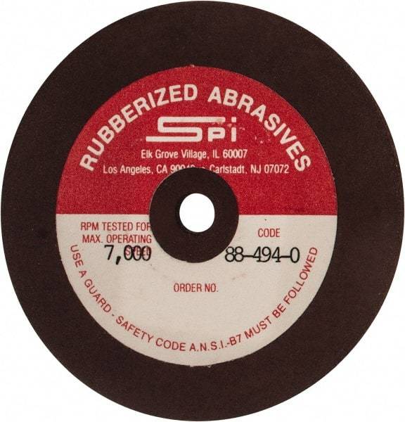 Made in USA - 3" Diam x 1/4" Hole x 1/8" Thick, 120 Grit Surface Grinding Wheel - Aluminum Oxide/Silicon Carbide Blend, Fine Grade, 7,000 Max RPM - Apex Tool & Supply