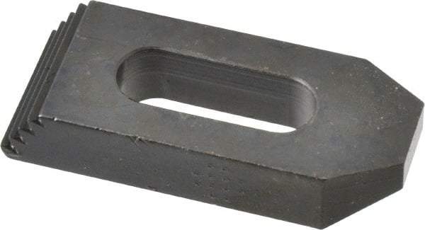Gibraltar - M6, M8 & M10mm Stud, Steel, Plain Strap Clamp - 21mm Travel, 64mm OAL x 25mm Wide x 13mm High, Black Oxide Finish, Tapered Nose - Apex Tool & Supply