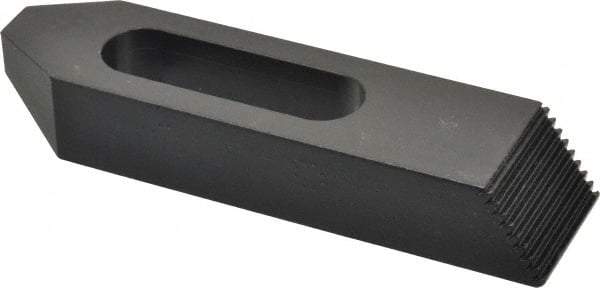 Gibraltar - M20mm Stud, Steel, Plain Strap Clamp - 49mm Travel, 152mm OAL x 38mm Wide x 25mm High, Black Oxide Finish, Tapered Nose - Apex Tool & Supply