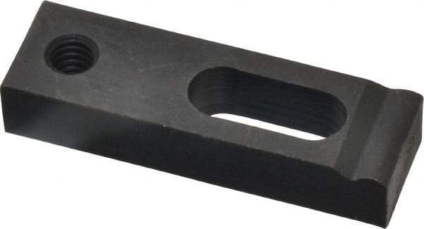 Gibraltar - 1/4" Stud, Medium Carbon Steel, Strap Clamp - 1/2" Travel, 2" OAL x 5/8" Wide x 3/8" High, Black Oxide Finish, Radius Nose - Apex Tool & Supply